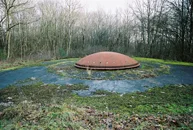 De hefkoepel met twee 75mm kanonnen model 1933 op ouvrage Michelsberg